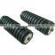 Shock absorber belt conveyor impact rubber roller for coal mining equipment