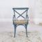 RCH-4002 French style rattan wood solid oak cross back chair                        
                                                Quality Choice