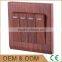 A series red wood series 4 gang wall switch, hot sell 4 gang led wall switch                        
                                                                                Supplier's Choice