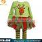 Latest autumn clothing sets wholesale boutique long sleeve top with red ruffles and stripe pants girls christmas sets