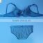 China reliable factory light blue undergarments bra with panti set