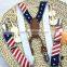 USA flag kid's Suspender Unisex children Clip-on UK Braces baby boy's Elastic Suspender Y-Back Suspenders 4 clips