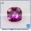 wholesale synthetic square checker cut pink ruby corundum stones