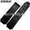 Durable Genuine Leather Deployant Watch Band Strap Buckle Bracelet Watchbands 25*19mm