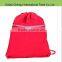 Plain waterproof drawstring shoe bag with zipper pocket
