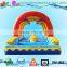 wave inflatable slip and slide for adult,colorful dual lane inflatable slip n slide with pool