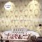 the most popular heavy embossed vinyl wallpaper, beige modern bouquet wall mural for living walls , noble wall mural pattern