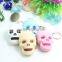 Custom plastic skull Led light Keychain