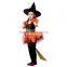 Halloween Cosplay costume children magic witches broom skirt
