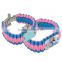 metal clasp paracord bracelet custom charm paracord dog tag bracelet