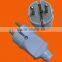 European style 2 pin round pin power plug with earth (P8055)
