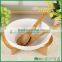 Serving Bowl with Bamboo Tray Decorative Porcelain Dinner Basin Tableware Accessories Craft for Fruit, Slalad and Rice