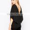Hot Sale lady blouse short sleeve kimono Black blouse 2015
