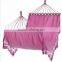 New True comfort lace hammock with wooden bar 150 x 200cm Tropical Hammock with lace Cotton Fabric Hammock Caribbean hammock