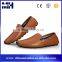 Round Toe Brown Color Genuine Leather Driving Loafer Moccasin Men Shoes