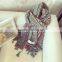 2016 spring bohemian style fashoin voile scarf big shawl long style with tassel