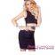 Sexy Abdomen Cut out Little Black Party Bandage latin dance dress