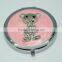 custom promotion round metal compact mirror for handbag