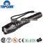 Most Powerful Fluorescence Switch LED Flashlight XML-T6 Zoomable Most Powerful LED Flashlight