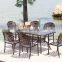 Cast Aluminum Patio Sets/Patio Garden Furniture/Cast Aluminum Table with 6 seater