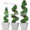 cheap price popular Artificial Spiral topiary Boxwood tree grass tower