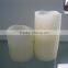 Dripping feature crater design flicker flame wax candle led with timer
