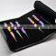 Eyelash extension six tweezers packing magnet button leather case