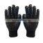 Black Rubber Anti-vibration TPR Back Working Gloves