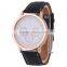 Silver Gold Rose Gold Matt Black Plating Women Men Unisex Simple Classic Quartz Genuine Leather Watch