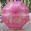 Automatic low price kid umbrella Xiamen manufacture heat transfer print kid umbrella