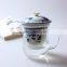 Latest Design Cheap Price 350ml Pyrex Glass Tea Cup With Fine Porcelain/ceramics Infuser