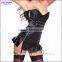 Leahther Gothic Corset Overbust Waist Trainer Corset For Women