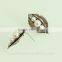 Cheap leaf rhinestone fake pearl metal stud earring