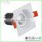 Chooseable out ring tilt cob ceiling light square anti-glare down light