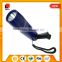Plastic material cheap dynamo flashlight, best hand crank flashlight, led flashlight for wholesale