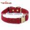 China supplier for pet collar frosted cow leather pet collar dog