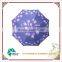 23" purple fabric wooden handle straight umbrella