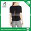 Ramax Custom Women Wholesale Black Scoop Neck Short Sleeve Yoga T Shirt Top