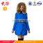 Women big fur hood down parka with raccoon fur lining blue color urban down coat