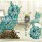 cheap glazed owl with pine cone figurine