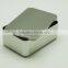 silver rectangular tea tin plain/tea tin