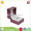 Latest design purple cardboard paper flip lid jewellery gift box with velvet insert