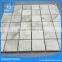4.8 square white aged marble mosaics for bathroom floor