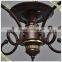 High Quality 5 Lights Coffee Color Iron Ceiling Lamp Glass Ball Shade for Home and Hotel