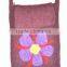 Flower Design Felt Bag