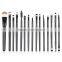 15pcs nylon hair cosmetic makeup brushes mainly for eye and lip beauty care