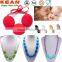 Soft on babies gums wholesale 100% Food Grade Silicone BPA Non-toxic bib necklaces amber teething necklace