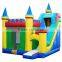 Children playing inflatable bouncing castle