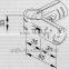 Metal pipe joint made of steel plate pipe metal joint H-2 for HJ-2,HJ-3 and HJ-5