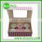 Custom beautiful cupcake paper box with clear window for cupcake